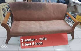 Both used wooden Sofa - 3 seaters & 2 seaters for sale - 10 BD fixed 0