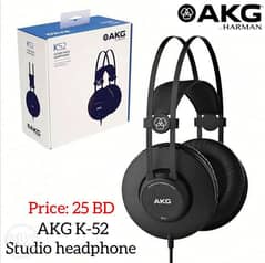 New arrival AKG K-52 studio headphone available in stock. 0