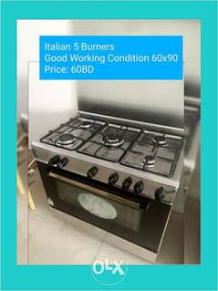 5 burners italian in good condition good working 0
