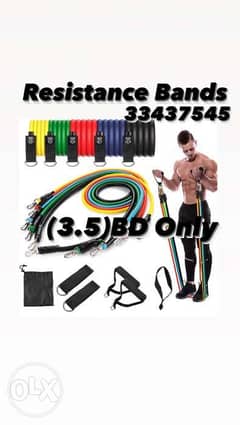 Resistance Bands Set Workout Bands Yoga Abs Gym Exercise Fitness 0