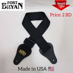 New Fort Bryan 2" Wide Guitar Strap made in USA available in stock 0