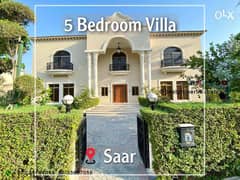 Offer !! Majestic 5 Bedrooms Villa w/Lush Gardens in Saar 0