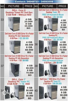 DELL i7,i5,i3 Desktop PC 6th,4th,3rd2nd Gen 8GB SSD FREE Keyboard Mous 0