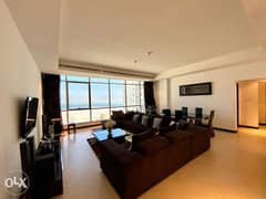 Higher floor sea view 2BR apartment for rent/gym/pool/ewa/pets allowed 0