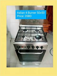 Cooking range italian 4 burner good condition 0