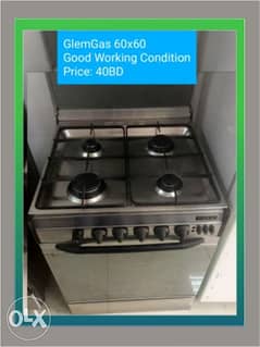 4 Burners glem gas goods condition for sale delivery available 0