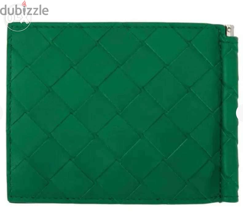 Genuine Bottega Veneta racing green bill clip wallet 4