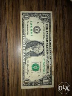Washington 1 dollar bill 0