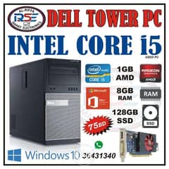 DELL Intel Core i5 Computer 8GB Ram 128GB SSD with AMD 1GB Graphics 0