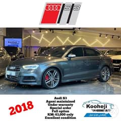 Audi *S3* 2018 Agent maintained *Under warranty * *Special order * Fu 0