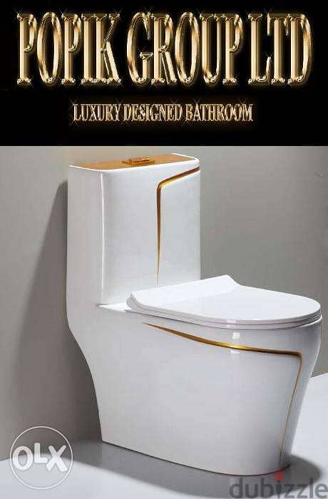 Diamond White Luxury Toilet design model with Line 0