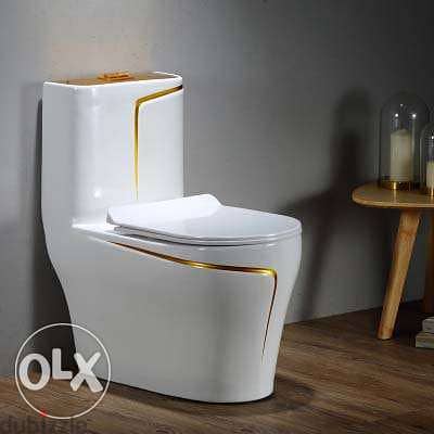 Diamond White Luxury Toilet design model with Line 5