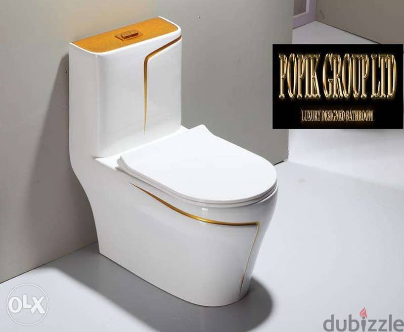Diamond White Luxury Toilet design model with Line 6