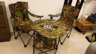 Camouflage camping picnic/party chair and table set 0