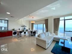 Full sea view 2BR apartment for rent/balcony/internet/ewa/housekeeping 0