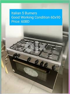 Italian oven of 5 burner very good working conditions 0