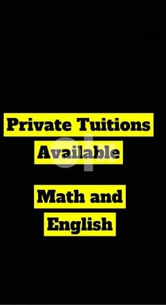 Private Tuitions Available 0