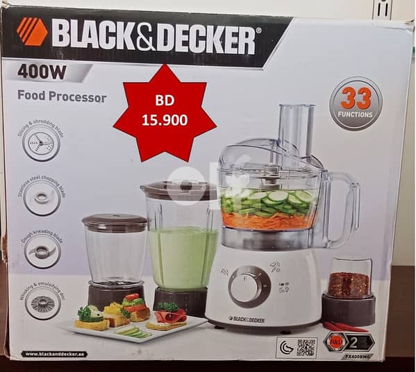  Black & Decker FX400BMG 400W Food Processor with