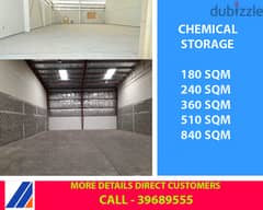 Warehouse Suitable for Chemical Storage / Workshop – Low Rent
