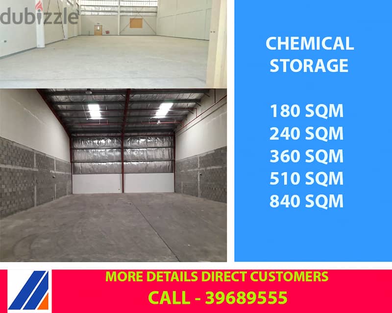 Warehouse Suitable for Chemical Storage / Workshop – Low Rent 1