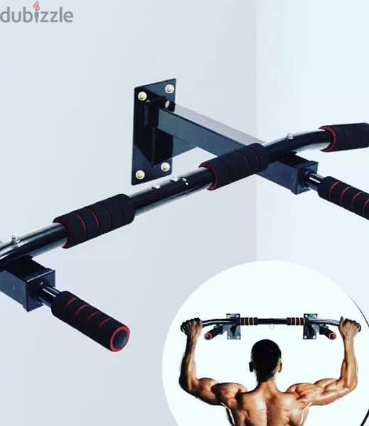 (36216143) Wall mounted Iron gym total upper body Workout bar (12BD) 2