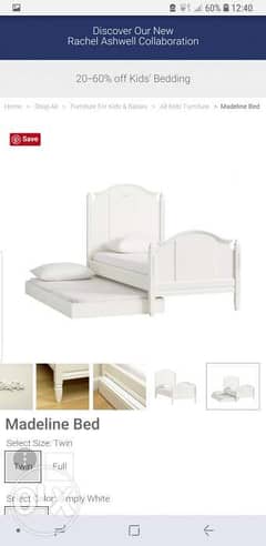 Pottery barn Madeleine bed 0