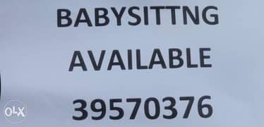Baby sitting Available 0
