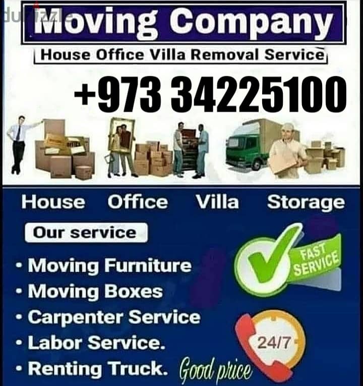 House Moving services Bahrain  Door to door Packing and Unpacking 0