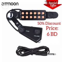 New ammoon 12-hole Acoustic Guitar Sound Hole Pickup available. 0