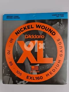 D'Addario Nikcle wound Bass guitar Strings  EXL160 0