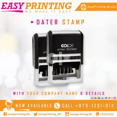 Dater Stamp For Daily Use with Free Delivery Service!